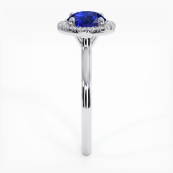 Destin&eacute;e Solit&auml;r mit nat&uuml;rlichem blauem Saphir &ndash; 18K Gold