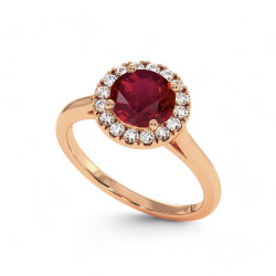 Celinni - بالياقوت الأحمر الطبيعي  destinee خاتم سوليتير