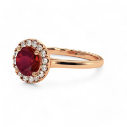 Celinni - بالياقوت الأحمر الطبيعي  destinee خاتم سوليتير