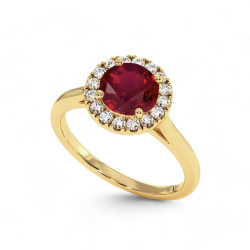 Celinni - بالياقوت الأحمر الطبيعي  destinee خاتم سوليتير