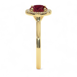 Celinni - بالياقوت الأحمر الطبيعي  destinee خاتم سوليتير