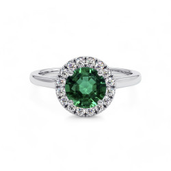 Destin&eacute;e Solit&auml;r-Ring &ndash; 18K Gold & nat&uuml;rlicher Smaragd
