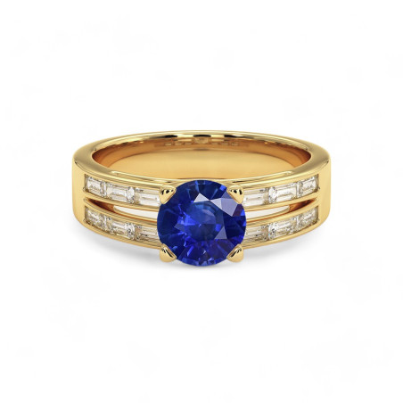 Solitaire Laure Saphir naturel
