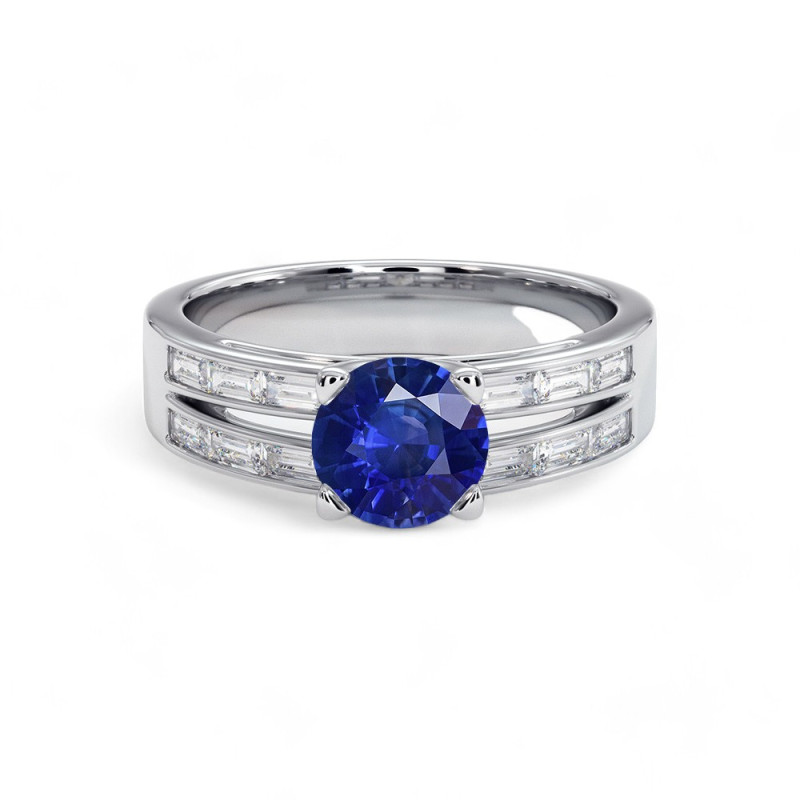 Anillo Solitaire Laure Zafiro Natural