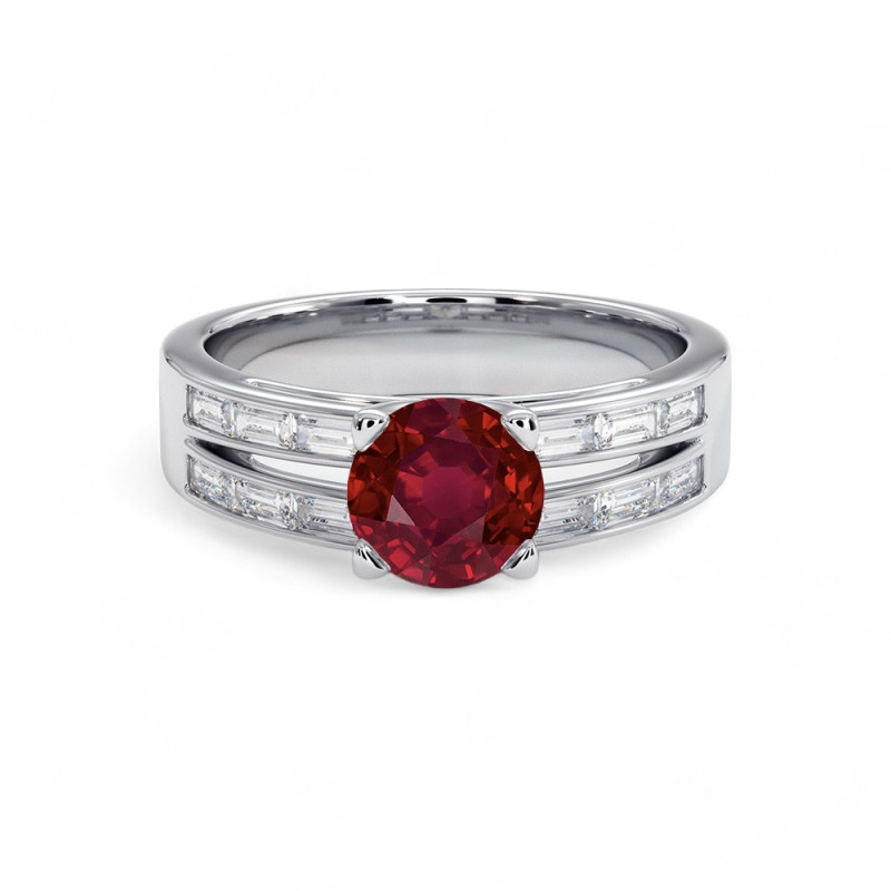 Anillo Solitaire Laure Rubí Natural