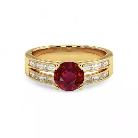 Solitaire Laure Natural Ruby