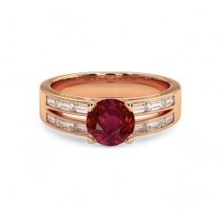 Celinni خاتم سوليتير "لور" مع الياقوت الأحمر الطبيعي – سوليتير