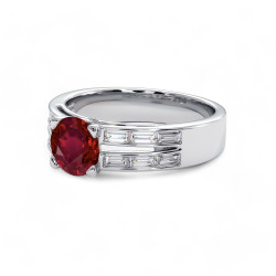 Celinni خاتم سوليتير "لور" مع الياقوت الأحمر الطبيعي – سوليتير