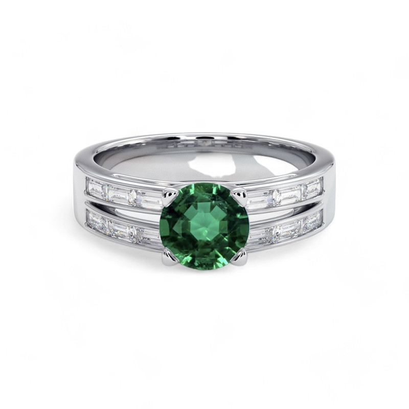 Anillo Solitaire Laure Esmeralda Natural