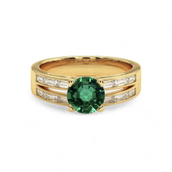 Celinni خاتم سوليتير لور مع الياقوت الطبيعي – سوليتير