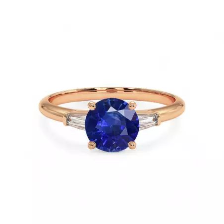 Satine Solitaire with Natural Sapphire