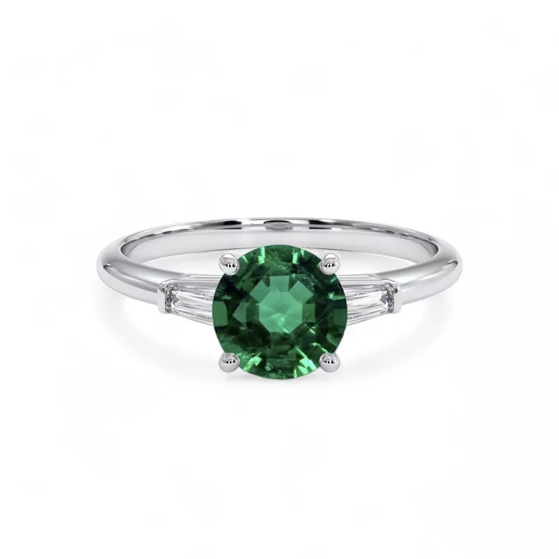 Solitaire Satine Natural Emerald