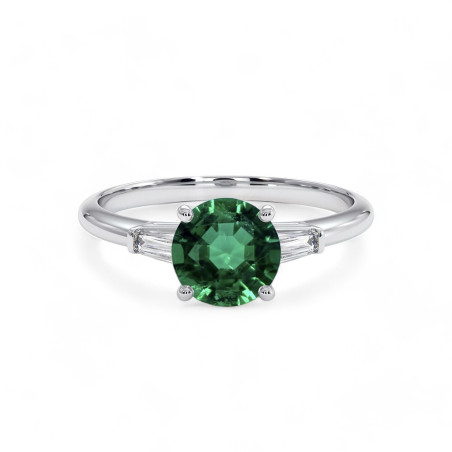Solitaire Satine Natuurlijke Smaragd