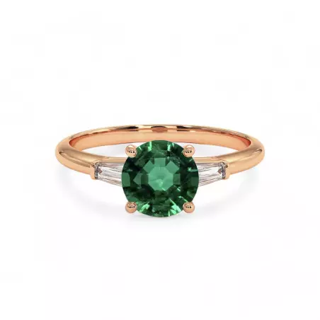 Solitaire Satine Natural Emerald