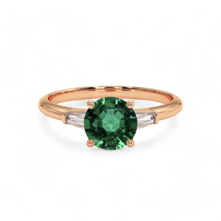 Solitaire Satine Natuurlijke Smaragd