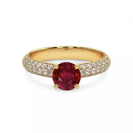 Anillo Solitaire Pamina Rubí Natural