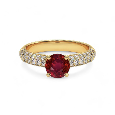 Solitaire Pamina Rubis naturel