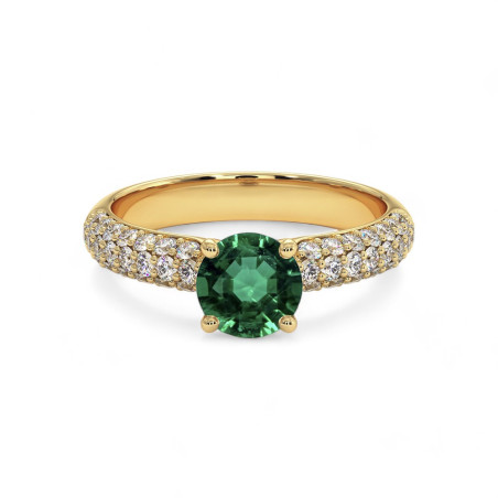 Anillo Solitaire Pamina Esmeralda Natural