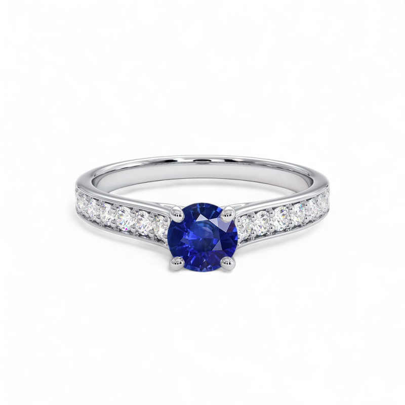 Anillo Solitaire Mi Amor Zafiro Natural