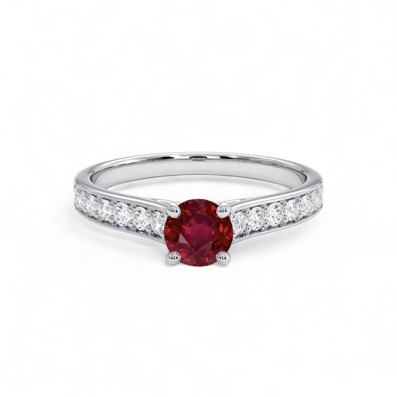 Solitaire Mon Amour rubis naturel