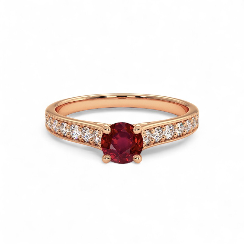 Celinni مع الياقوت الأحمر الطبيعي – سوليتير Mon Amour سوليتير