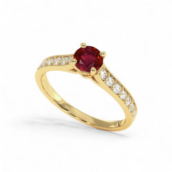 Celinni مع الياقوت الأحمر الطبيعي – سوليتير Mon Amour سوليتير