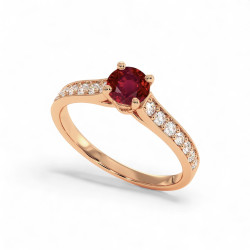 Celinni مع الياقوت الأحمر الطبيعي – سوليتير Mon Amour سوليتير