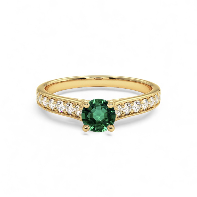 Celinni مع الزمرد الطبيعي – سوليتير Mon Amour سوليتير