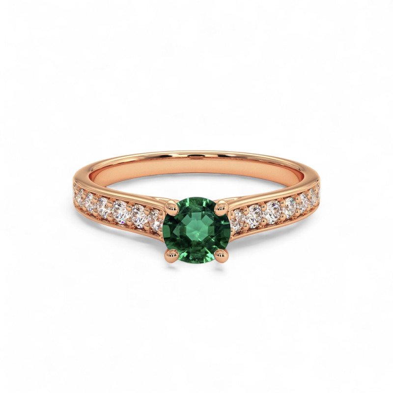 Celinni مع الزمرد الطبيعي – سوليتير Mon Amour سوليتير