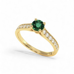 Celinni مع الزمرد الطبيعي – سوليتير Mon Amour سوليتير