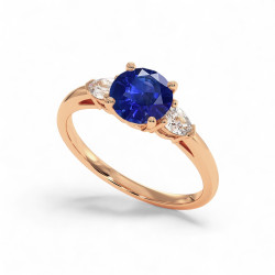 Celinni خاتم سوليتير نينا مع الياقوت الأزرق الطبيعي – سوليتير