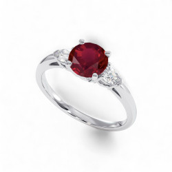 Celinni خاتم سوليتير نينا مع الياقوت الأحمر الطبيعي – سوليتير