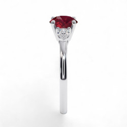 Celinni خاتم سوليتير نينا مع الياقوت الأحمر الطبيعي – سوليتير