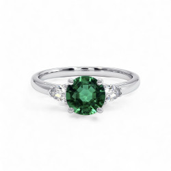 Celinni خاتم سوليتير نينا مع إيميرالد طبيعي – سوليتير