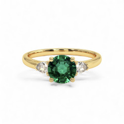 Celinni خاتم سوليتير نينا مع إيميرالد طبيعي – سوليتير