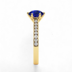 Celinni خاتم سوليتير حياتي مع الياقوت الطبيعي – سوليتير