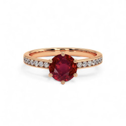 Celinni خاتم سوليتير "Mon trésor" مع الياقوت الطبيعي – سوليتير