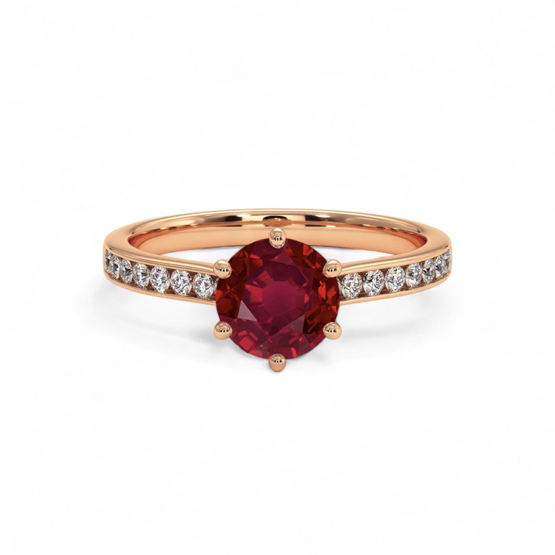 Celinni خاتم سوليتير "Mon trésor" مع الياقوت الطبيعي – سوليتير