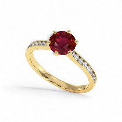 Celinni خاتم سوليتير "Mon trésor" مع الياقوت الطبيعي – سوليتير