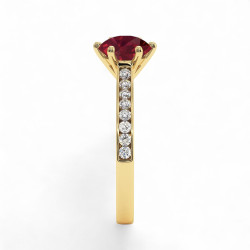 Celinni خاتم سوليتير "Mon trésor" مع الياقوت الطبيعي – سوليتير