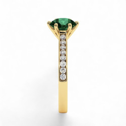 Celinni خاتم سوليتير كنز حياتي مع الإسميرالد الطبيعي – سوليتير