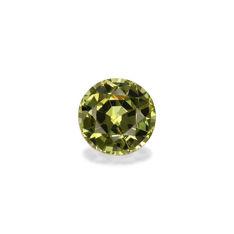 ROUND-cut Grossular Garnet Lime Green 2.20 carats