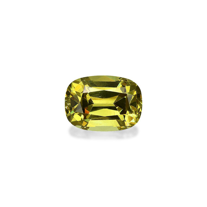 石榴石 taille 靠垫 青柠绿 4.15 carats