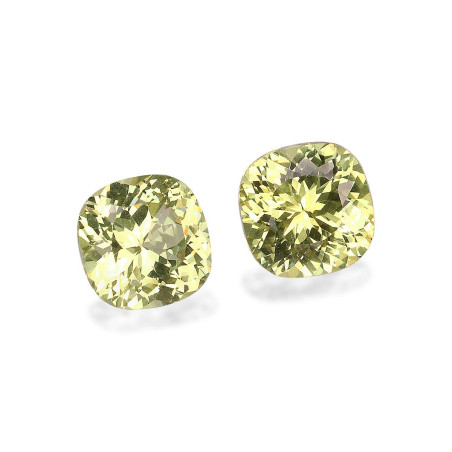 CUSHION-cut Grossular Garnet Lemon Yellow 2.97 carats