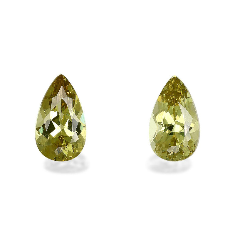 石榴石 taille 梨子 青柠绿 3.59 carats