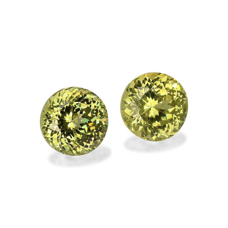 ROUND-cut Grossular Garnet Lime Green 6.03 carats