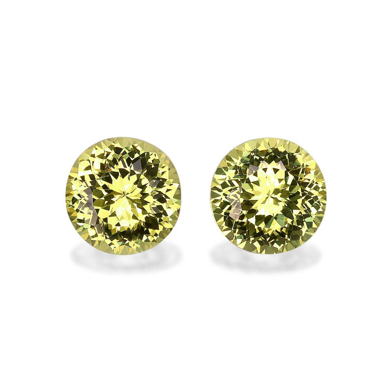 石榴石 taille 圆形 青柠绿 3.83 carats