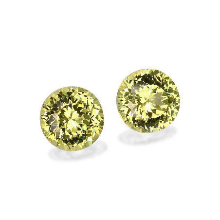 ROUND-cut Grossular Garnet Lime Green 3.83 carats