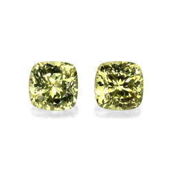石榴石 taille 靠垫 青柠绿 4.75 carats