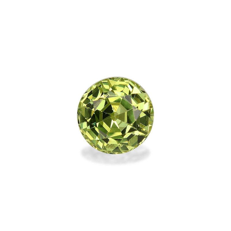 ROUND-cut Grossular Garnet Lime Green 1.30 carats